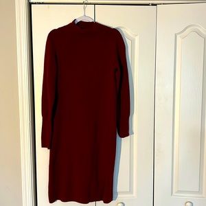 Mock turtleneck sweater dress